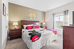 Friendly And Charming Mickey  King Bedroom with a privet bathroom