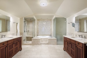 Primary Bathroom - Separate Deep Soaking Tub - Bath Robes