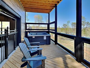 Deck with a Hot Tub