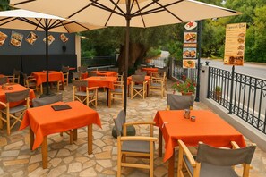 Enjoy meals at the restaurant