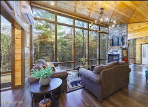 Privacy awaits as you sit and take in beauty and nature from your living room
