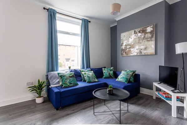 Comfy Living Room with smart TV