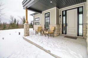 Winter Entrance at Evergreen Lodge