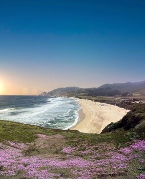 Montara beach is less than one mile away