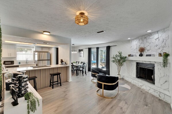 Soak in the sunshine from the open-concept living space