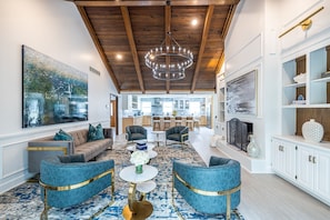 Spread out in this expansive living area that offers plenty of seating and open space to relax.