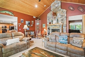 Great room with gas fireplace