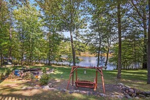 Back yard and swing