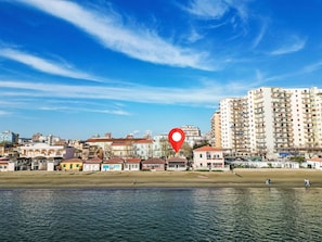 Gebäude, Wohnung, Meer, Küste, Strand, Urlaub, Ferienort, Gartenmöbel