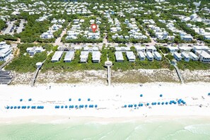 Just across the street from the beach!