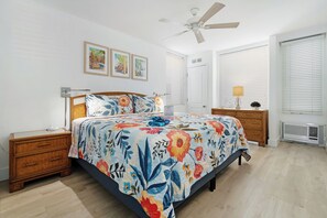 King bed in the bedroom.
