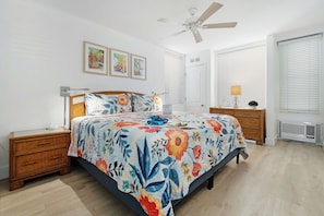 King bed in the bedroom.