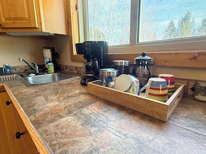 Coffee Set-up with drip coffee and french press