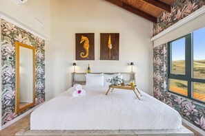 Master bedroom with walk in closet and on suite bathroom