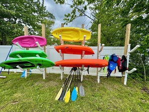 Kayaks, paddles, and life jackets provided
