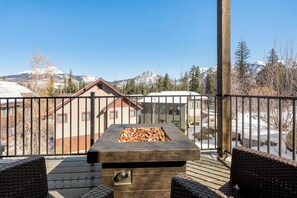Gas firepit on the Main Deck