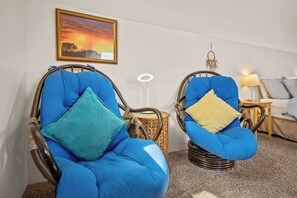 Relax and read in these comfortable armchairs.