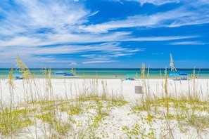 Beautiful beach just steps away