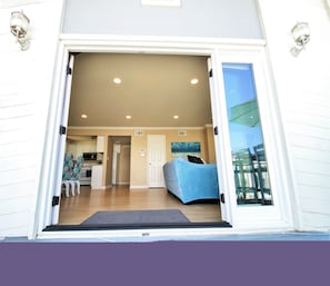 French doors into Your Home by the Sea from Ocean View Balcony!
