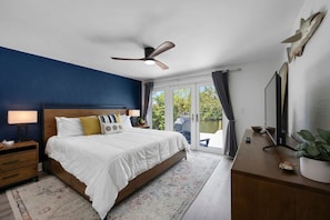 Sleep easy in hotel-quality sheets and plush duvets, each room designed for comfort and chill vibes.