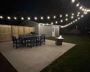 Enjoy a fire on the patio after a long day of exploring Pensacola!