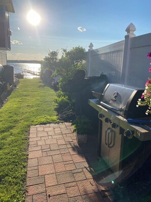 Grill beside house