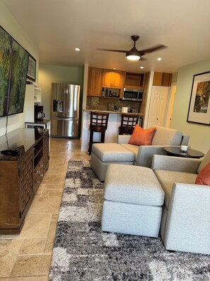 View of Living Room & Kitchen From The Front Entry