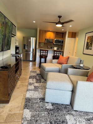 View of Living Room & Kitchen From The Front Entry