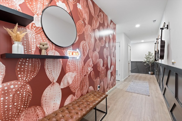 Arrive and feel instantly at home in our thoughtfully decorated hallway