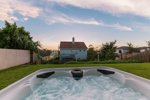 Backyard view from the hot tub
