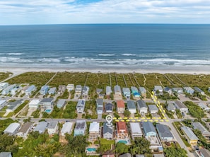Walking path from the house to the nearest beach access point
