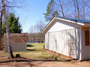 The lake is visible from nearly everywhere at the cabin.