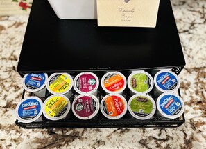 Wide coffee selection