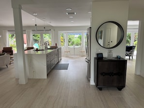 Front door entrance-open concept-large island-lots of space to cook a nice meal.