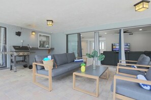 Comfortable lounge area perfect for morning coffee or evening chats.