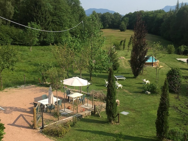 Garden with swimming pool