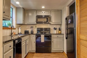 This kitchen is thoughtfully designed for both connection and comfort.