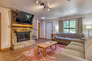 Welcome to your cozy retreat in the heart of the Smokies! 🚨 Fireplace is for decorative purposes only.