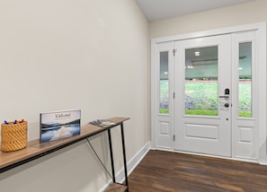 The Entryway is only 1 step in and very wide to make for easy unloading. Don't forget to sign our Guestbook!