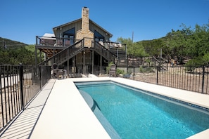 Backyard and pool view