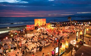 Outdoor banquet area