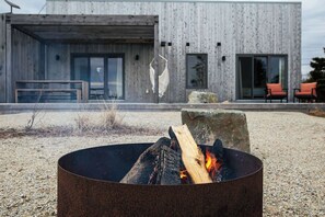 Primary fire pit close to the cottage