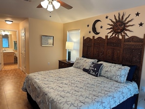 King bed with ensuite bathroom