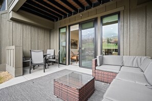 Entertain inside or outside on the patio.