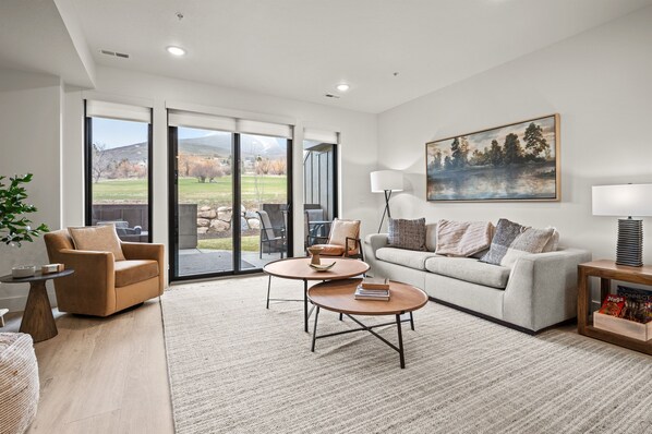 Our home is right on the golf course and has spectacular views of the mountains.