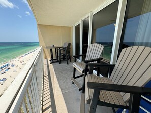 Enjoy your morning coffee or evening drinks from this private patio 
