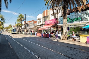 Nearby buzzy Acland St in St Kilda