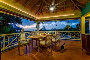 Main house porch, dining area