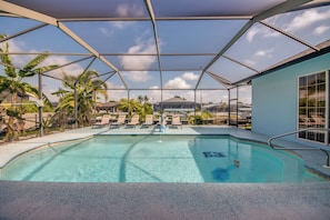 Large heated pool