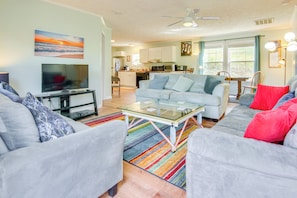 Living Area | Flat-Screen TV | Board Games